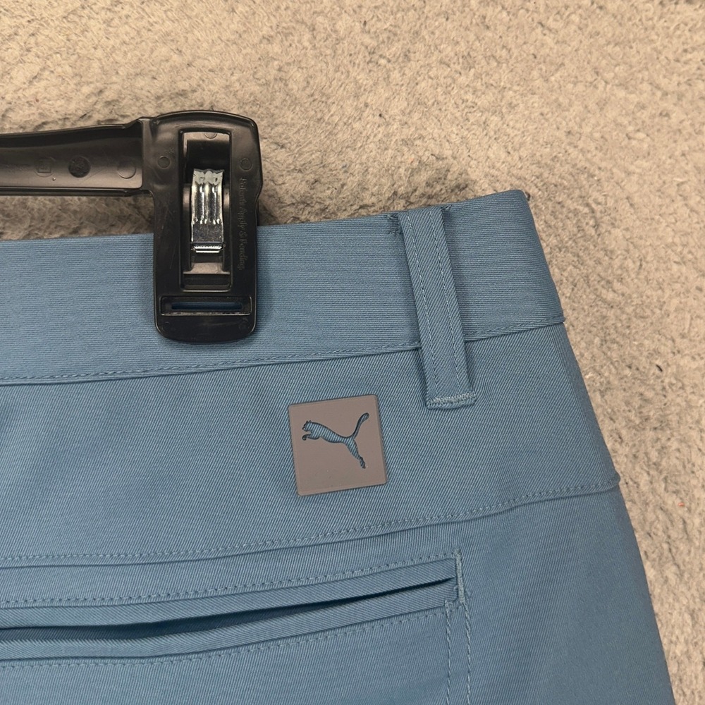 Puma Enjoy Golf Pants Chino Pants 36X32 Blue Flat Front Performance Tech Stretch - Picture 6 of 10
